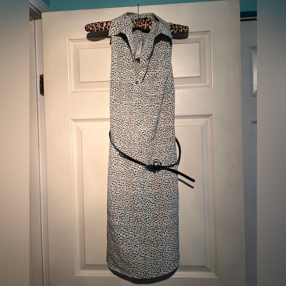 Sleeveless Dress with Belt